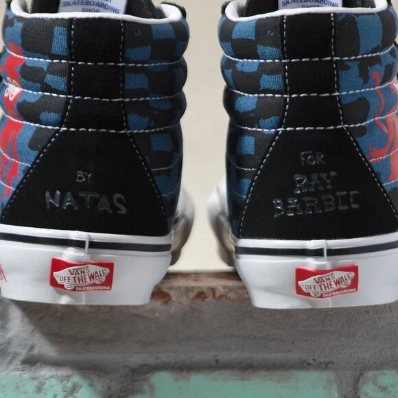 Vans Skate Sk8-Hi Krooked By Natas For Ray Barbee Black Shoe Sneaker Mens 12 US - Picture 13 of 14